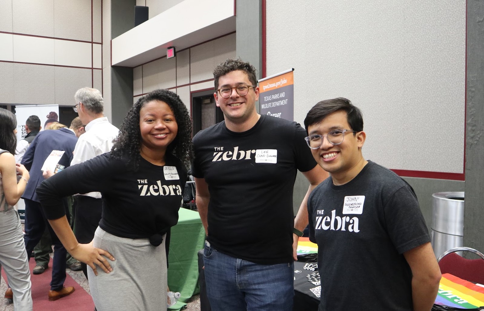 Alongside my wonderful colleagues at a STEM career fair at Texas State University. © 2021 John Apostol